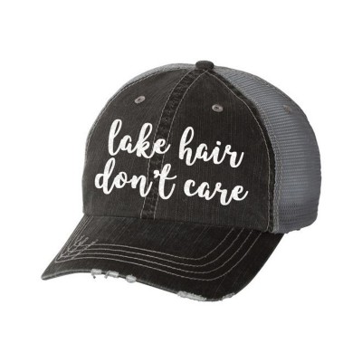 Lake Hair Don't Care Distressed Glitter Ladies Trucker Hat  Baseball Cap  eb-30542339